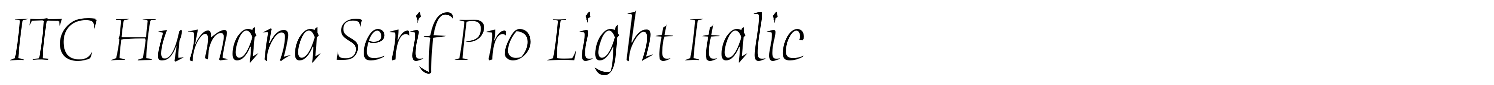 ITC Humana Serif Pro Light Italic